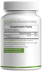 Magnesium Glycinate 400mg, 300 Capsules | 100% Chelated for Easy Absorption | Essential Mineral Supplement for Muscle, Sleep, & Heart Health*