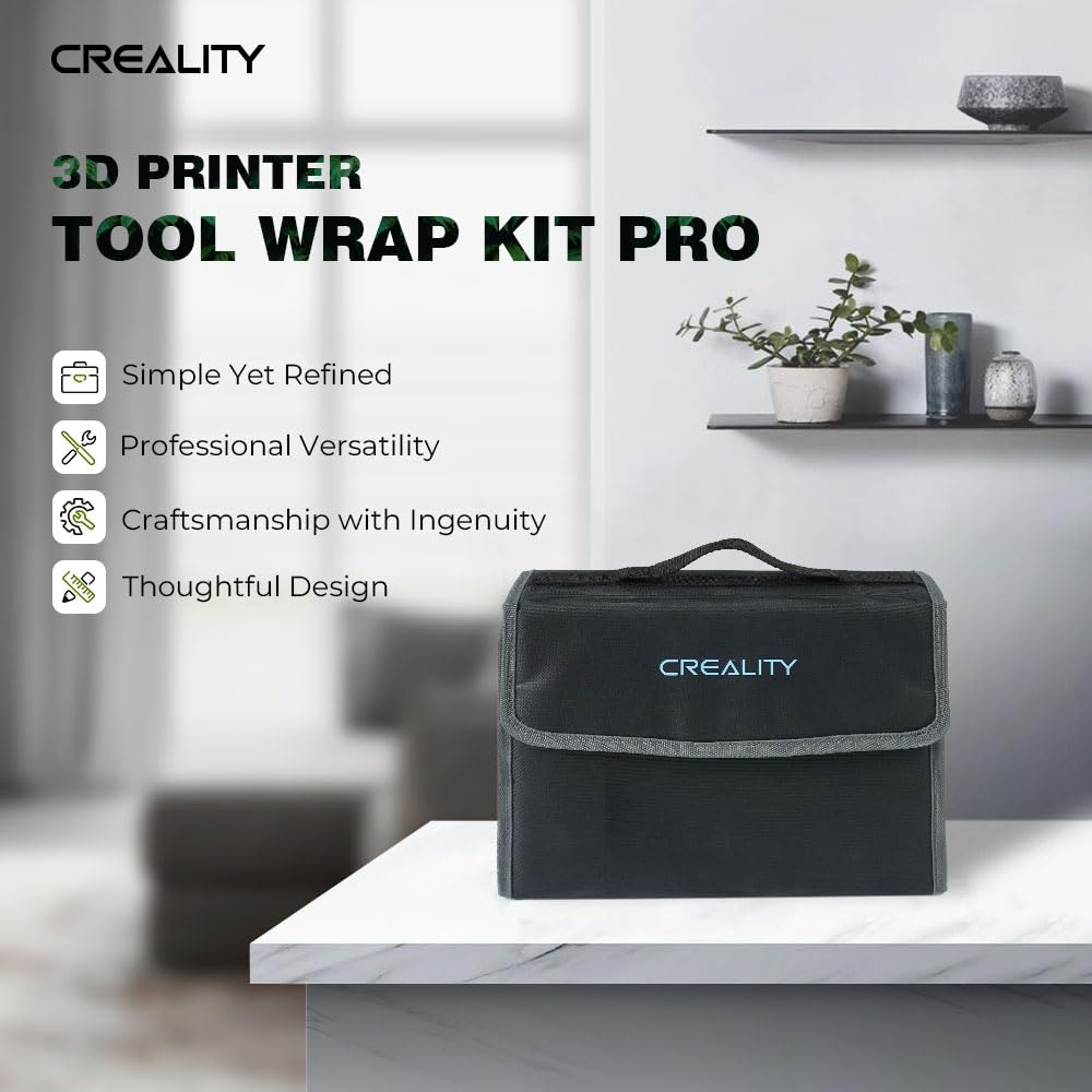 Creality 3D Printer Tool Kit, 74Pcs 3D Printing Tool Wrap Kit Assembly/Removal/Filament Cutting Set 3D Printer Accessories for All FDM Printers Cleaning Finishing Printing