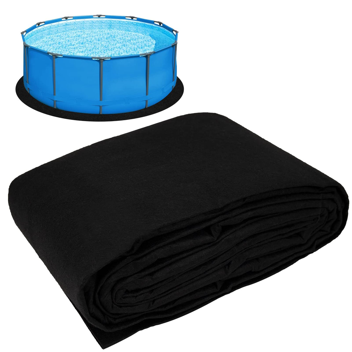Backyardigans Padding Pool Svepndic 15ft Thickened Round Pool Liner Pad for Above Ground Swimming ...