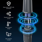 3 in 1 Handheld Spa Hot Tub Vacuum- Cordless Above Ground Pool Cleaner with 3 Brush Heads, 90 Mins Running Time, 13.2 Gallons/Min Powerful Suction, Ideal for Cleaning Debris and Sand Underwater,Black