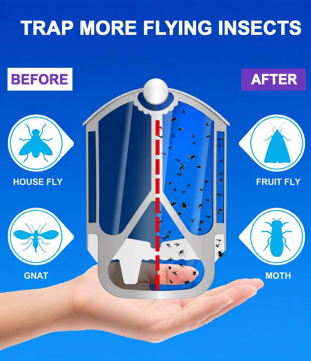 24 Pack Refill Cartridge Kit Compatible with Plug-in Light M364 and Max, Flying Insect Trap Refills Replacements for House & Fruit Flies, Easy to Use