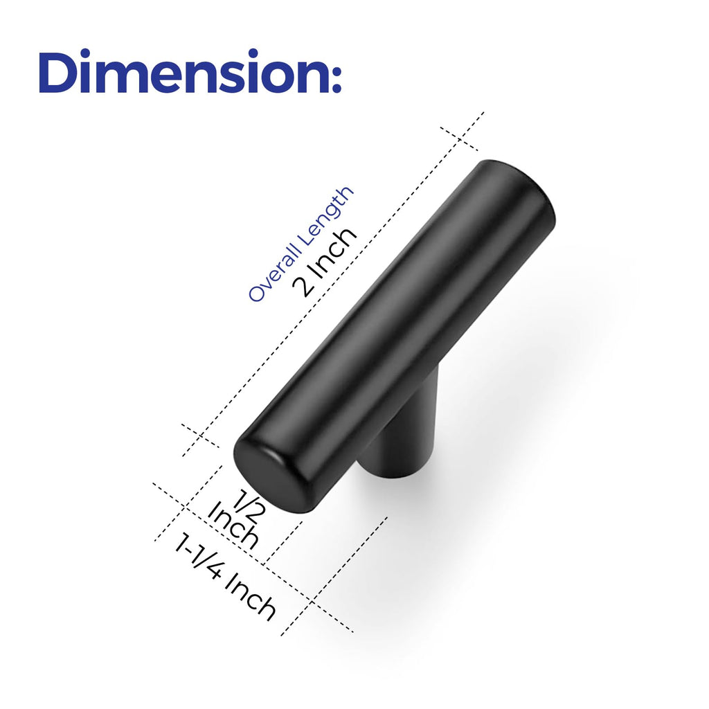 Ravinte 2'' Cabinet Handles Stainless Steel Matte Black Kitchen Cabinet Hardware Handles of Kitchen Cupboard Handles 30 Pack