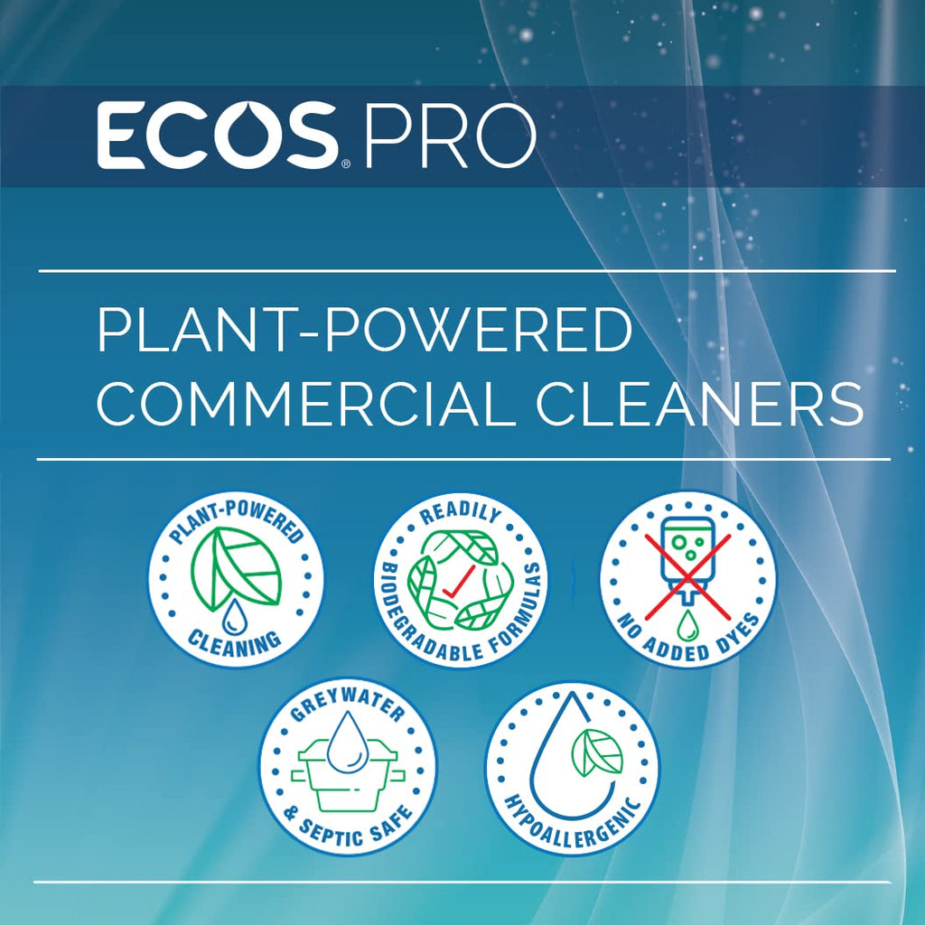 ECOS PRO Liquid Laundry Detergent 2 Ct, Free & Clear, Concentrated & Ideal for Commercial & Industrial Use, Unscented, PL9371/02, 170 fl oz (Pack of 2)