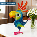 ViteenLight 15" Metal Parrot Statue Outdoor Garden Decor