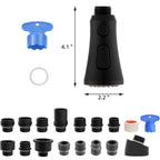 Hibbent Pull Down Kitchen Faucet Head Replacement, 3-Function NSF/ANSI/CAN 61 & CUPC Certified Sink Spray Nozzle, 15 Adapters, Compatible with Moen, Delta, Kohler Faucets, Oil-Rubbed Bronze