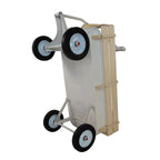 ZeHuoGe Outdoor Sport Wagon All Terrain Pulling w/Removable Wooden Side Panels, Solid Tires Big Foot Panel Wagon,Pull-Along Wagons (White)