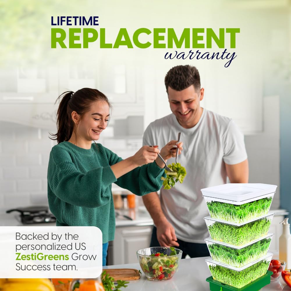 Sprouting Trays - 4-Tier Seed Sprouter with Drain Spout