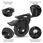 Apllamo 4" Casters Set of 4 ，4 Heavy Duty Quiet Casters, Max Load 22000LBS. Suitable to do Soft Wheels for cart ，Caster Wheels Glide Quietly and Protect The Floor, casters Set of 4 Heavy Duty.
