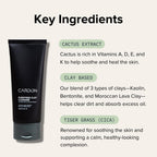 Cardon Men's Deep Pore Cleaning Clay Face Wash, 4x Better Than Charcoal, Oily, Acne-Prone Skin | Korean Premium Skin Care | Remove Face Oil & Dirt, (1 CT)