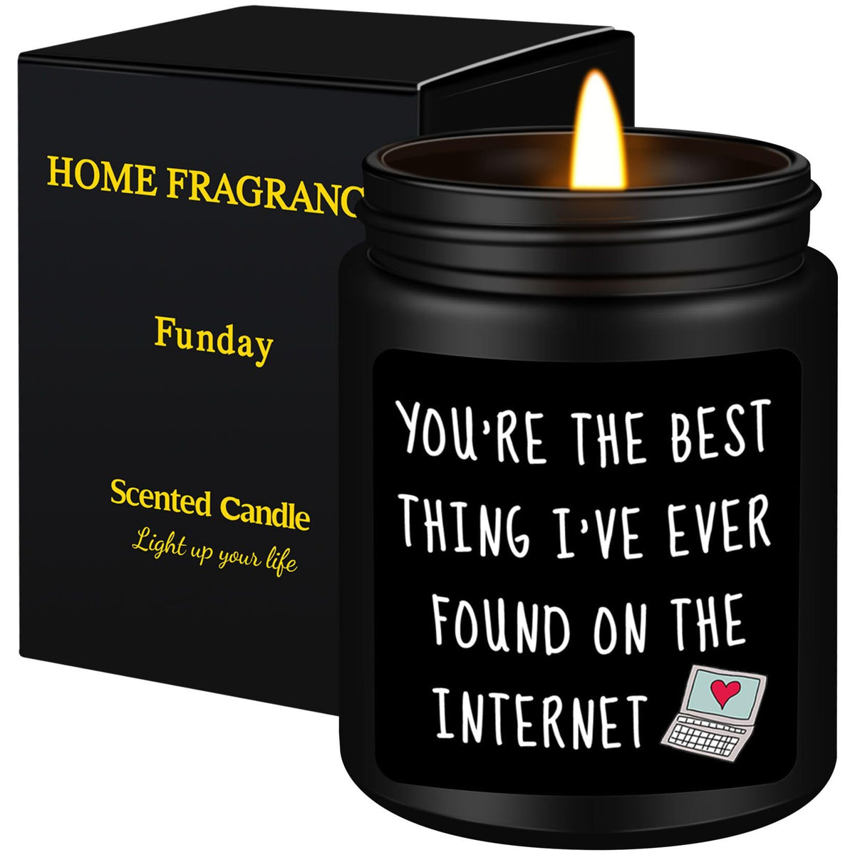 Homsolver Gifts for Boyfriend, Him, Husband, Men, Funny Anniversary Birthday Christmas Valentines Romantic Gifts for Him, Boyfriend, Black Cedar Juniper Sandalwood Candle