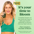 Bloom Nutrition Greens and Superfoods Powder for Digestive Health, Greens Powder, Digestive Enzymes, Probiotics, Spirulina, Chlorella for Bloating & Gut Support, Green Juice, 30 SVG, Strawberry Kiwi