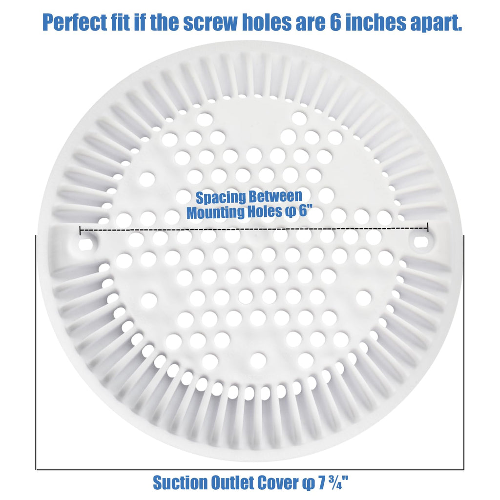 SZHY-LINK WGX1048E Pool Main Drain Cover Compatible with Dual Suction Outlet, Pool Drain Cover (2 Pack)