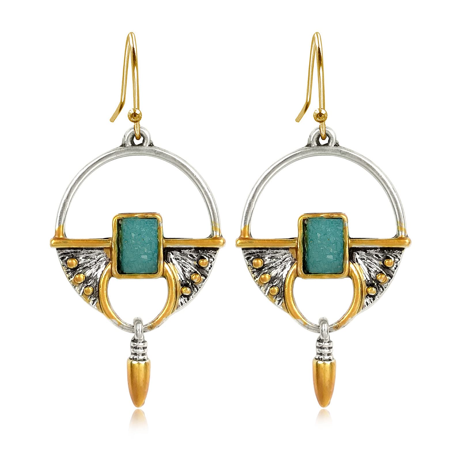 JA.S.JR Vintage Boho Earrings 14K Gold Plated Drop Dangle Earrings for Women