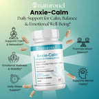 Anxie-Calm – Stress & Mood Support (6 Pack) with Magnesium, GABA, Ashwagandha, Rhodiola, Lemon Balm & Chamomile | Advanced Dietary Supplement Formula | Non-GMO | Made in USA, GMP Certified