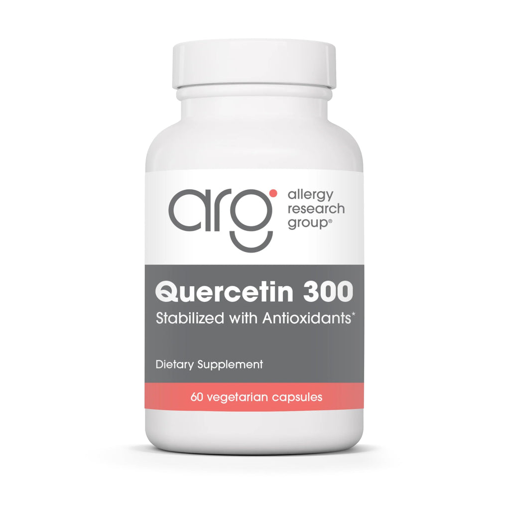 ARG Quercetin 300 - Supports Mast Cell and Histamine Response - Includes Vitamin C - Delivers 300 mg Quercetin Per Capsule - Vegetarian & Hypoallergenic - 30 Servings - 60 Capsules