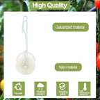 Pemaly 40 Pack Tomato Roller Hooks with 49.2FT String, Greenhouse Trellising Kit for Tomato,Plant, Greenhouse,Flower Vine Twine Crop Trellis Kit Plant Roller Trellis Hook