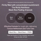 mixsoon Peeling Ampoule - Black rice exfoliant, Gentle Exfoliating Serum for Smooth, Radiant Skin, Dead Skin Cells Remover 100ml / 3.38 fl.oz. Korean Glass Skin Care