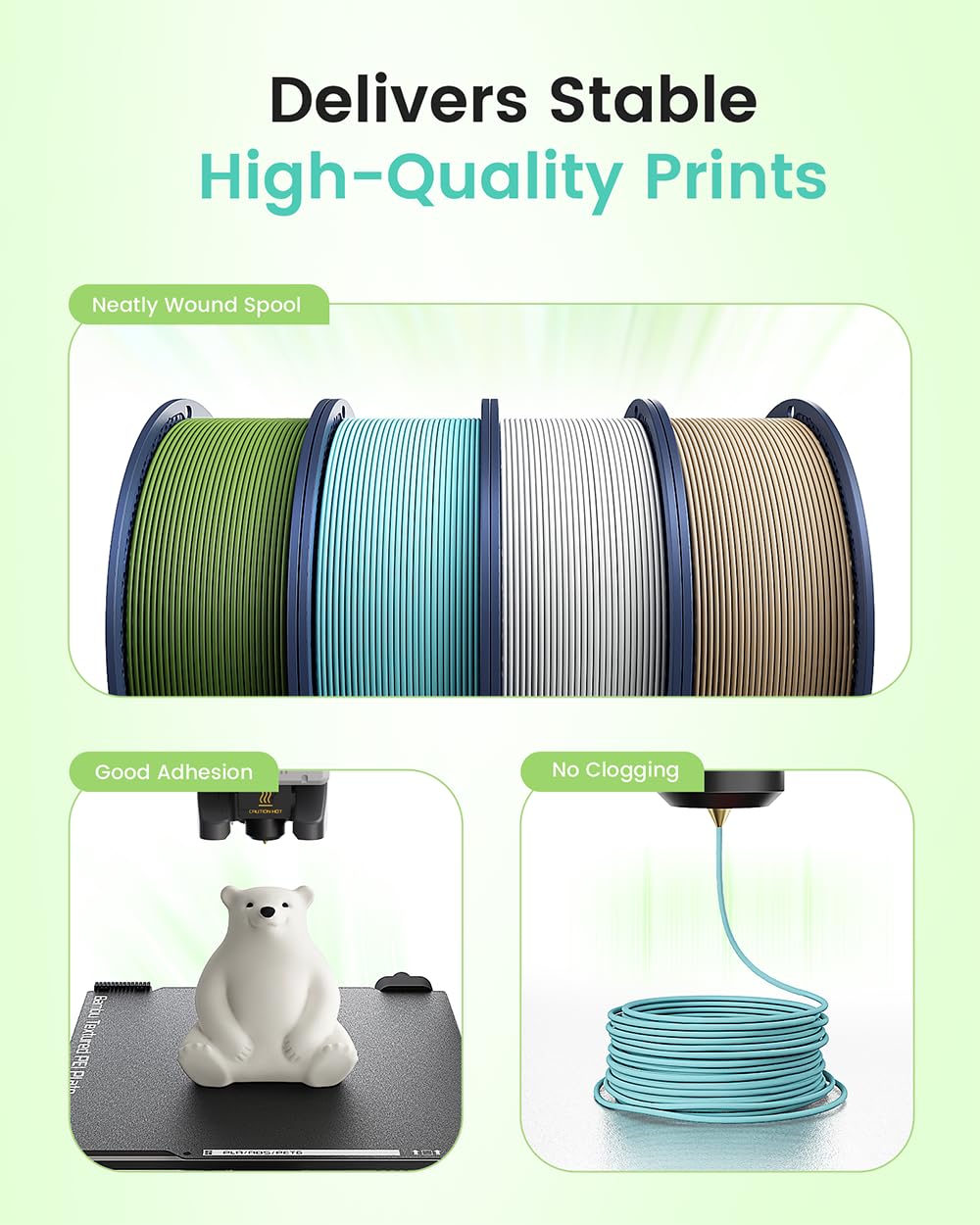 SUNLU Matte PLA Filament 1.75mm, 1KG (2.2LBS), Grey