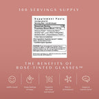 Apothékary Rosé-Tinted Glasses, Supports a Balanced Mood & Focus, Alcohol-Free, Wine-Inspired Herbal Liquid Drops with Schisandra Berry & Lion's Mane Mushroom, Certified Organic, 4 fl oz, 100 Servings