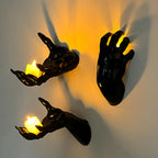 Halloween Decorations Indoor Outdoor 3 Pack Wall Mount Creepy Hands&Candles