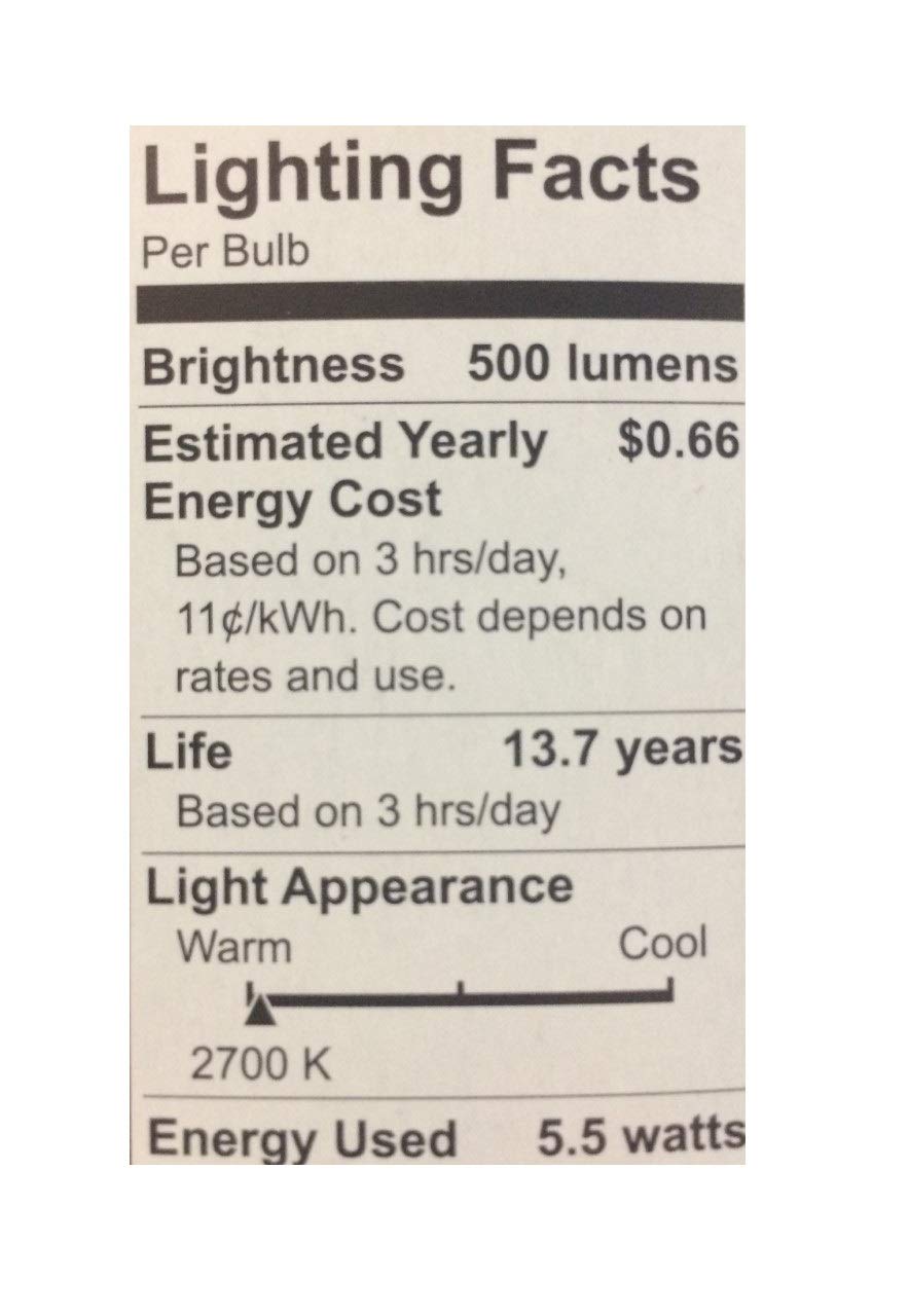 Soft White Decorative LED Candle Bulbs, 60W Replacement (6 Pack) by GE