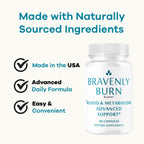 Bravenly Burn Pills - Official BravenlyBurn Capsules Supplement Support Premium Advanced Formula All Natural Digestive Support for Gut Health Overall & Wellness, 60 Capsules for 1 Month