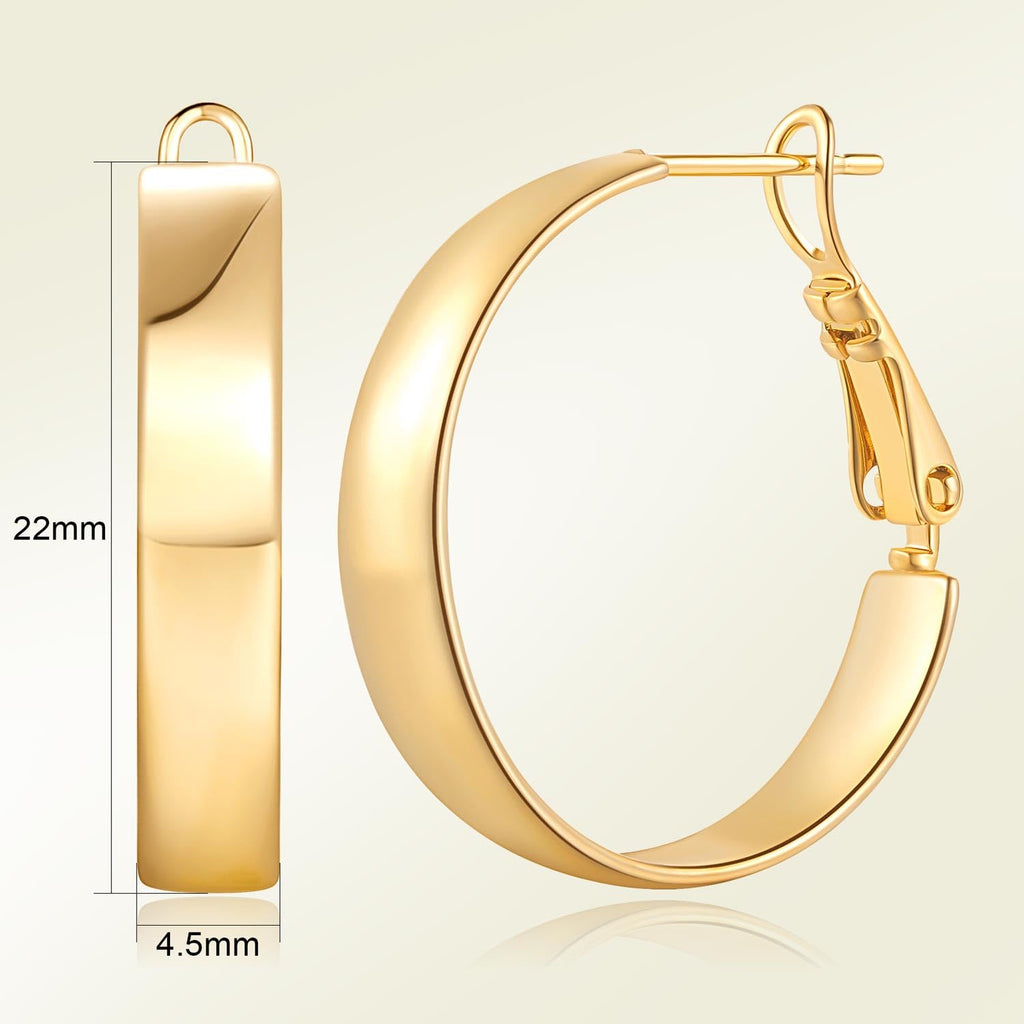 KATIE OTTE Hoop Earrings 14K Gold Hoop Earrings for Women