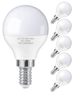 A15 E12 Small Base LED Light Bulbs, 6W Non-dimmable 5000K Daylight 6 Pack