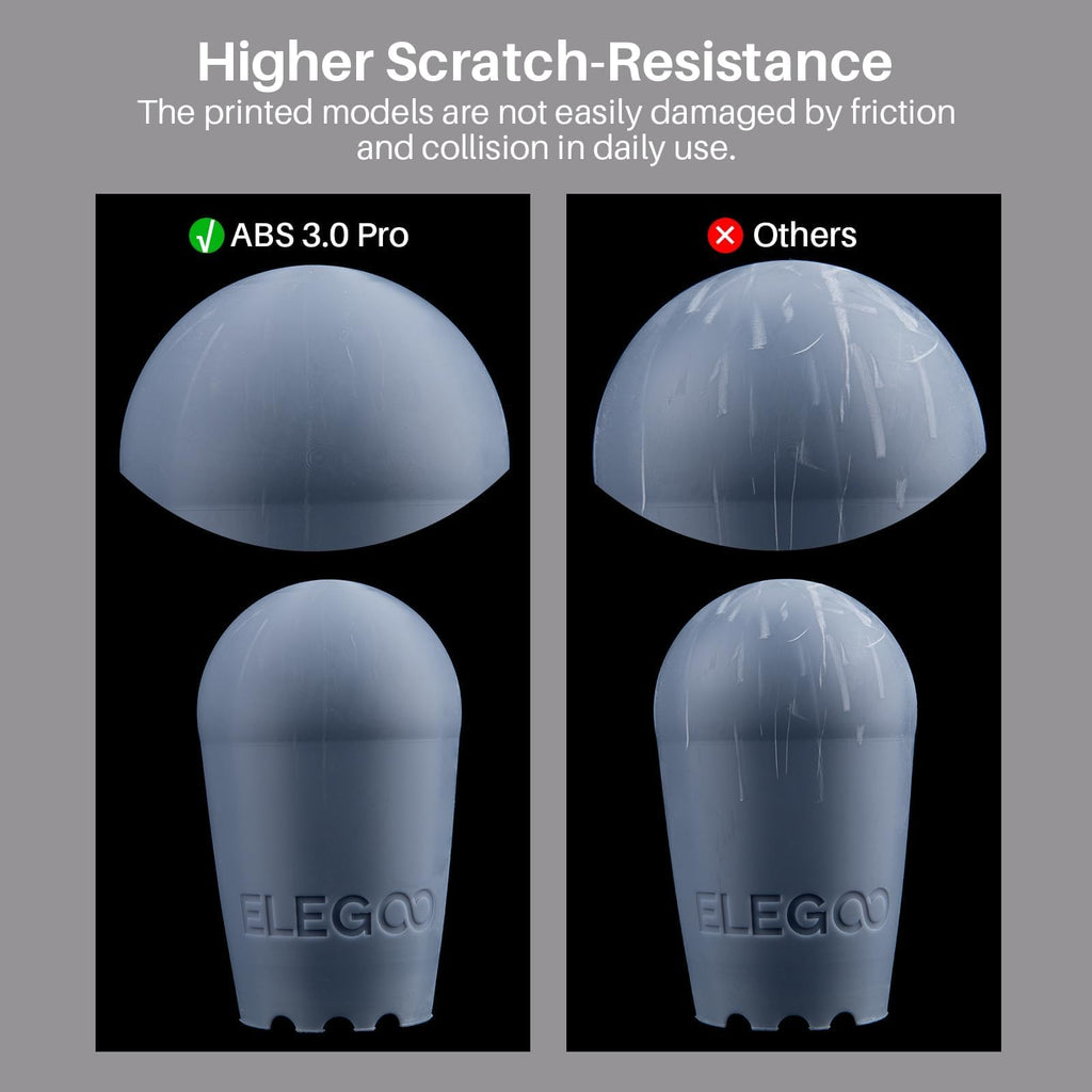 ELEGOO ABS-Like Resin 3.0 Pro, Higher Scratch-Resistance 3D Printing Photopolymer Resin, 405nm UV Resin for MSLA/DLP/LCD Printers Fast Curing High Precision Non-Brittle, Translucent 2000g