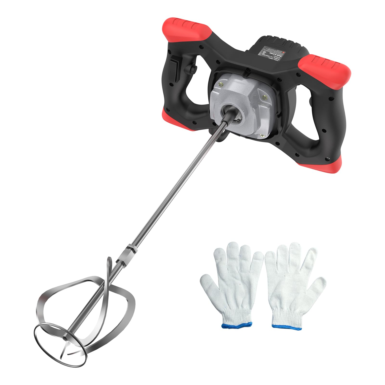 IMAYCC Cement Mixer 2100W, Portable Concrete Mixer, 110V Handheld Mud Mixer for Motar,Paint, Grout, Plaster, Thinset,Fodder Stirring Tool