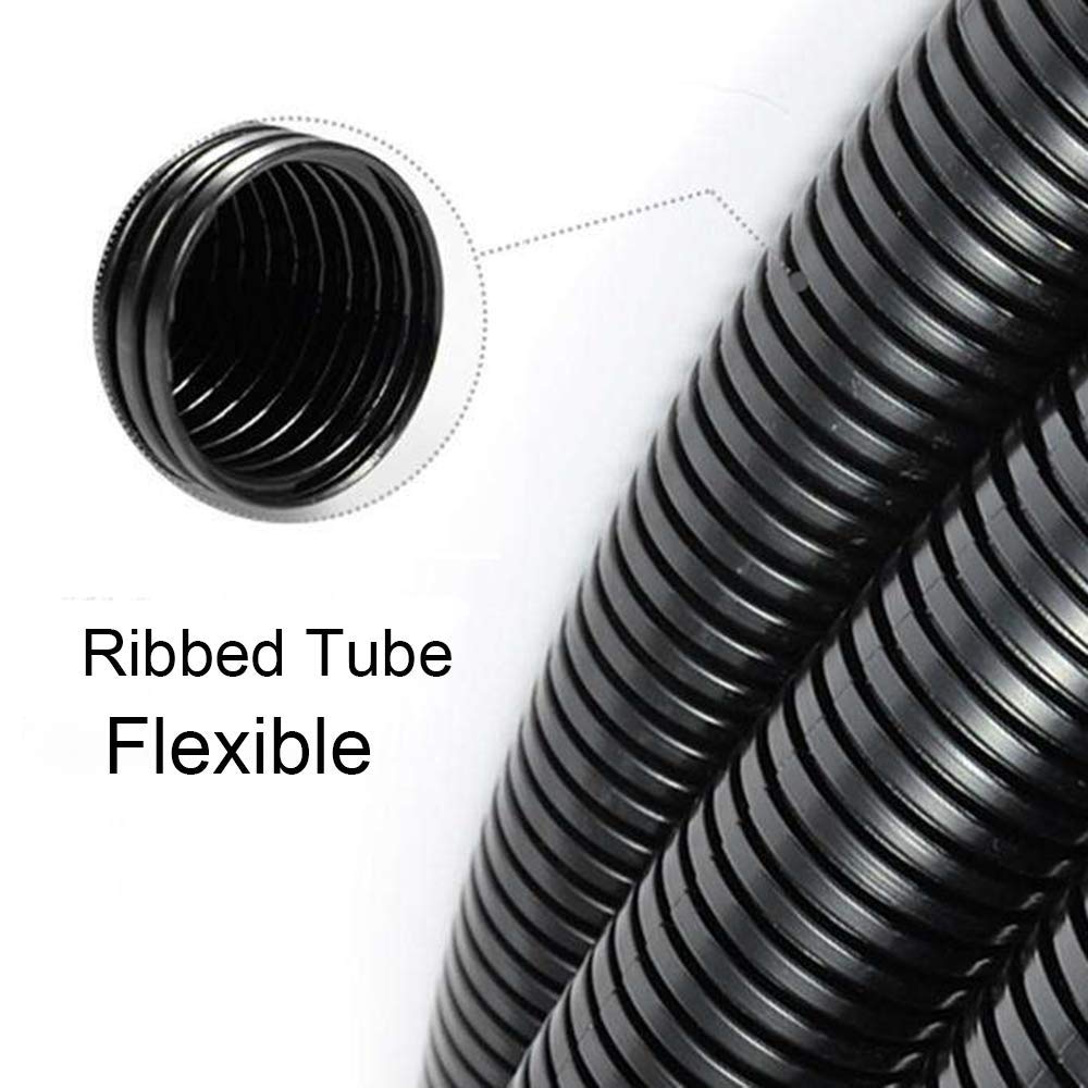 ZhiYo 100 FT 1/4" Wire Loom Split Tubing Auto Wire Conduit