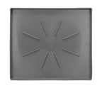 Camco Low Profile Washing Machine Drain Pan with PVC Fitting, 29 inch x 33 inch ID and 31 inch x 35 inch OD - Protects Your Floors from Washing Machine Leaks - Easy to Use - Pewter - 20788