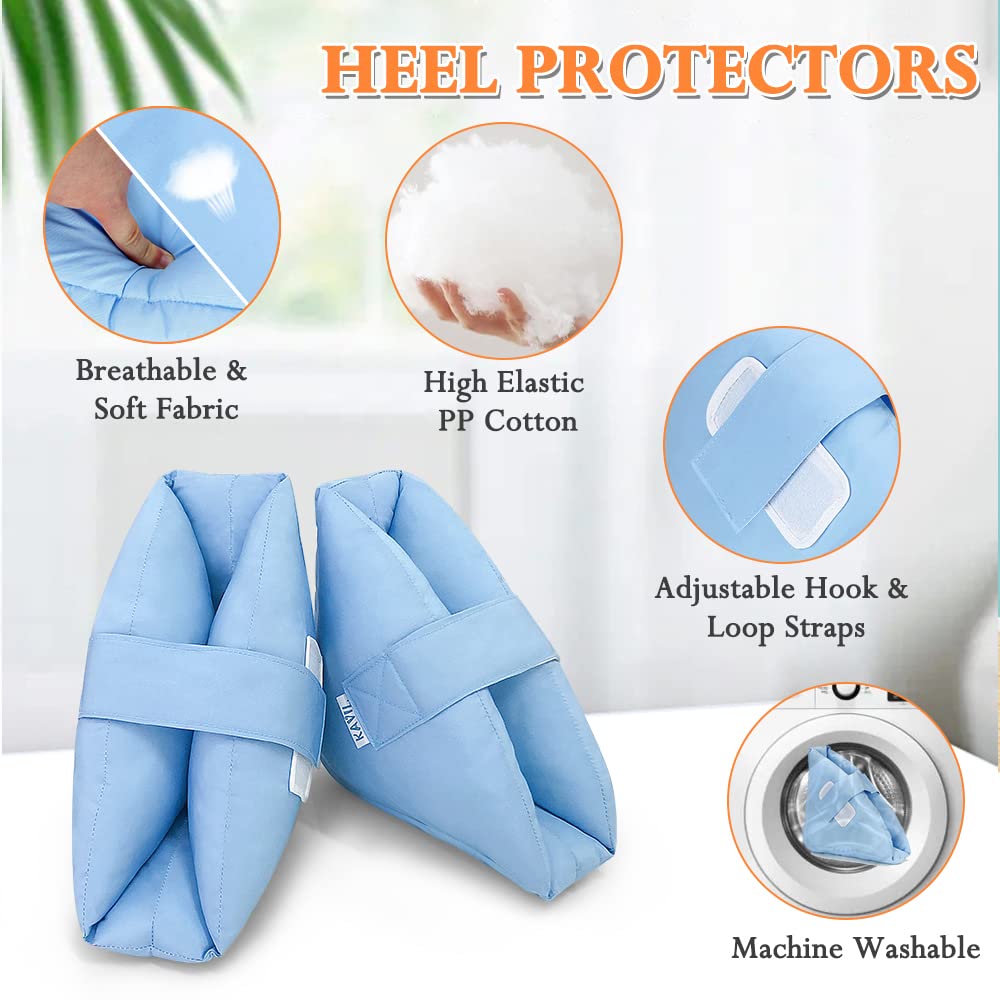 Heel Cushion Protector Foot Boot for Injuries Foot Elevation Pillow Ankle Protector Bed Sore Cushion (1 Pair) Pain Pressure Relief From Sores And Ulcers