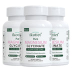IKOTIET Magnesium Glycinate with Low Dose Zinc, Chelated Gentle Absorption VeganCapsules, 180 Count 90-Day Supply. Gluten, Dairy & Shellfish Free easy-swallow pills for men & women, Third-Party Tested