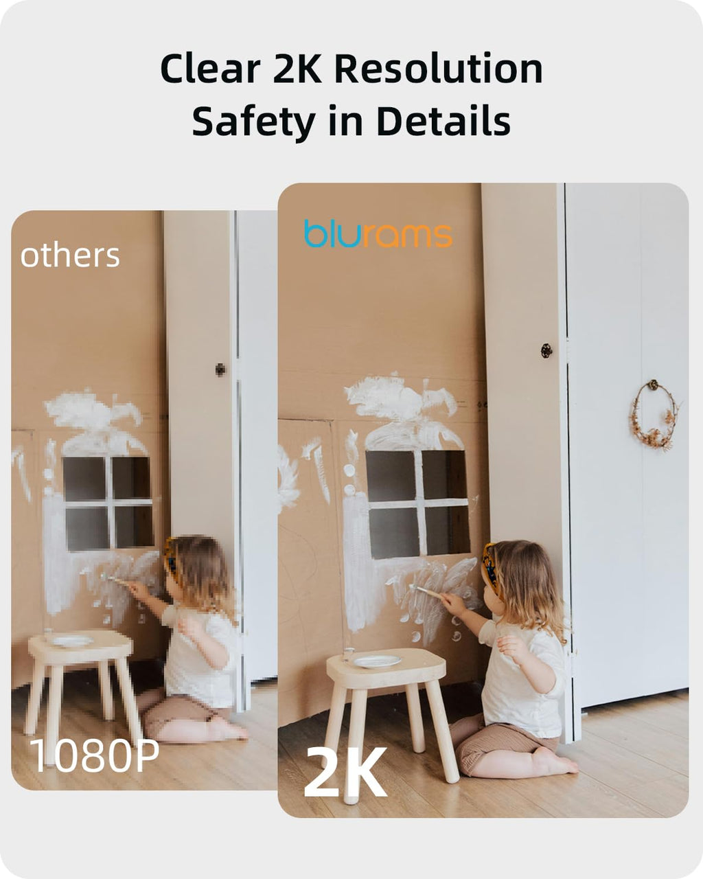 blurams Security Camera, 2K Indoor Camera 360° Pet Camera for Home Security