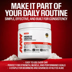 RAW Nutrition Creatine Monohydrate Powder, Unflavored (30 Servings) - Micronized Creatine Monohydrate Supplement for Workout Performance, Build Muscle & Strength - Creatine Powder for Men & Women