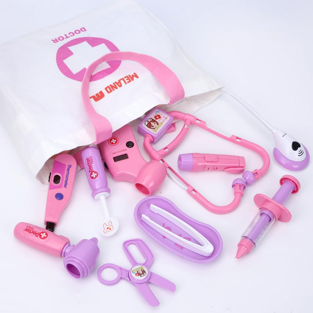 Meland Doctor Kit with Puppy for Girls, Pretend Play Toy Gift for Ages 3–6