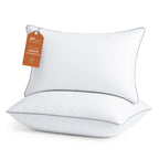 Sasttie Firm Pillows Queen Size Set of 2, Bed Pillows for Side, Back, and Stomach Sleepers - Oeko-Tex Certified Down Alternative Plump Filling - Hotel Quality and Machine Washable, 2 Pack