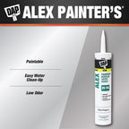 DAP Alex Painter's Acrylic Latex Caulk, White, 10.1 Oz (7079818670)
