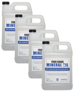 Premium 100% Pure Food Grade Mineral Oil USP, 4 Pack of Gallons, Food Safe Butcher Block and Cutting Board Oil, NSF Certified Material