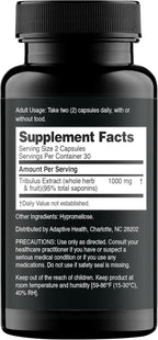 Nugenix Essentials Tribulus Terrestris for Men Extract - 95% Total Saponins, 1000mg High Potency, Extra Strength, 120 Count