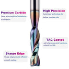 SpeTool 1/4 Shank Up Cut Spiral Router Bit 1/4 inch Cutting Diameter 1 inch Cutting Length CNC Router Bits for Woodworking with Extra Long Life Coating