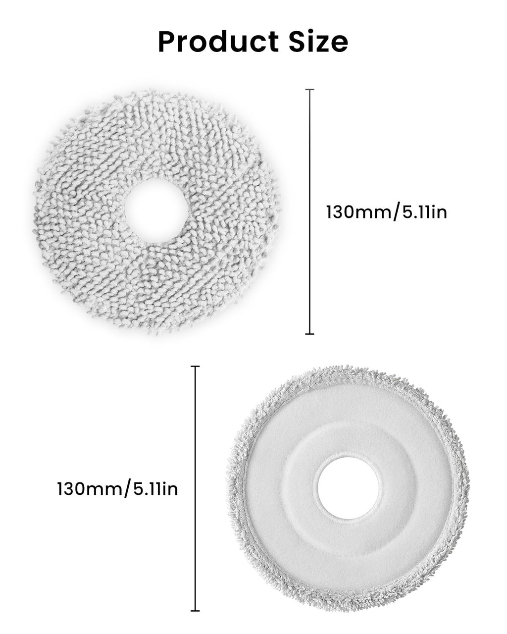 12Pack Microfiber Vacuum Mop Cloth Pad for Dreame X50 Ultra/L20 Ultra/L10s Pro/L10s Pro Gen2/X40 Ultra/for Xiaomi X10+/X20+/for Mova P10/P50 Robot Vacuum,Replacement Part Washing Mopping Pad Mop Pad