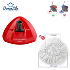 BonusLife Replacement Part Set for Oceda EasyWring Spin Mop 1-Tank System Only, 1 Handle, 1 Base, 4 Refills