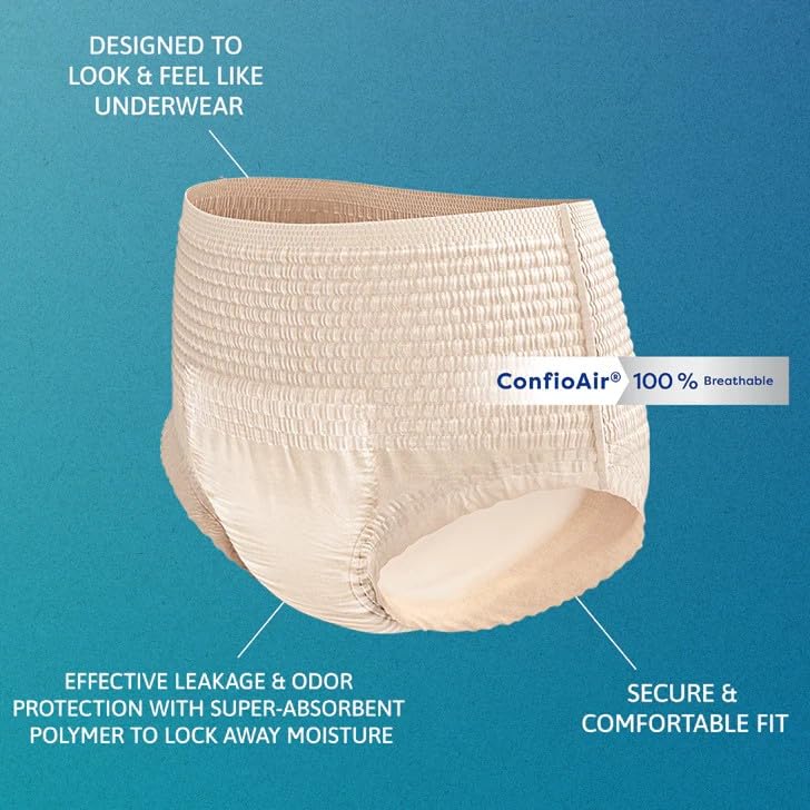 TENA ProSkin Small-Medium Nude-Colored Adult Female Moderate Absorbency Protective Disposable Underwear, 80 Count