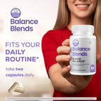 Balance Blends Capsules - Official BalanceBlends Pills Advanced Premium Formula Support Maximum Strength, All Natural Ingredients for Overall Health & Wellness, 60 Capsules for 1 Month