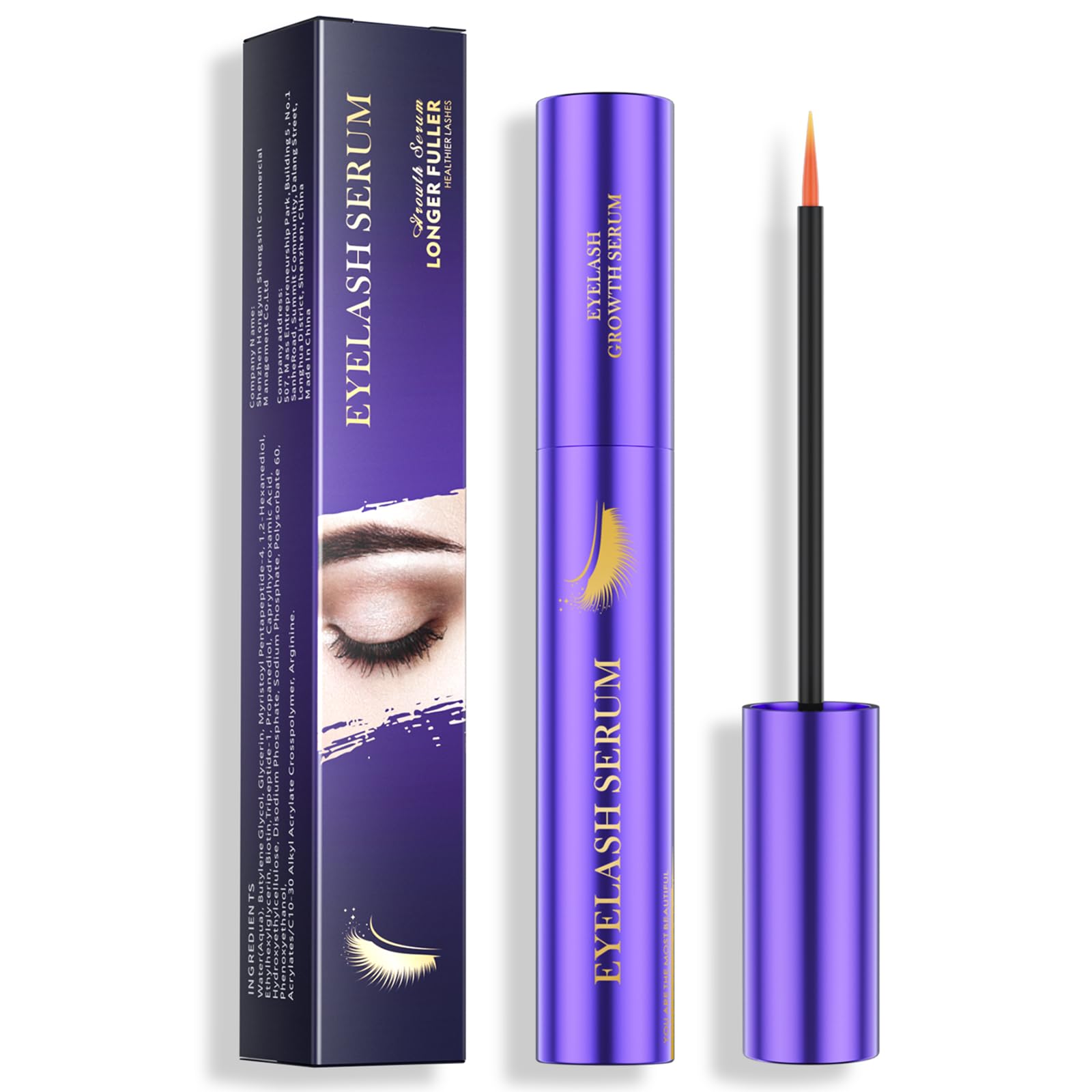 Lash Serum - 8ml Rapid Eyelash Growth Serum for Thickness, Stronger, Healthier Lashes & Brows - Vegan & Cruelty-Free