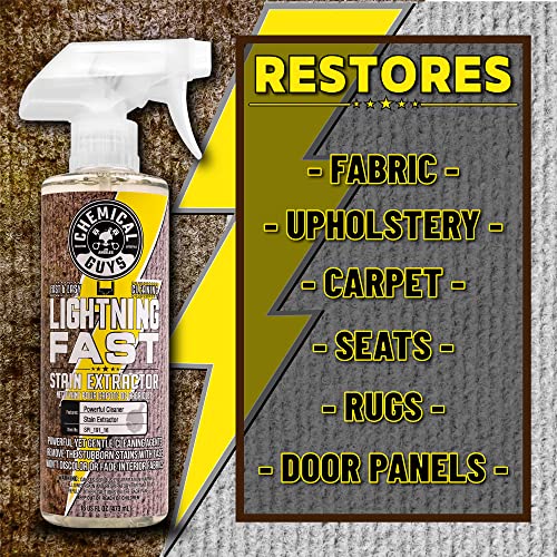 Chemical Guys SPI_191_1602 Lightning Fast Carpet and Upholstery Stain Extractor, (Fabric, Upholstery, & Carpet), Safe for Cars, Home, Office, Furniture & More, 16 fl oz, Fresh Scent (2 Pack)