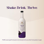 Pure 100% Acai (750 ml) Superfruit Juice - Packed with Antioxidants, Essential Fatty Acids & Phytonutrients. Sugar-free, No Dilution, Gluten-Free & Kosher