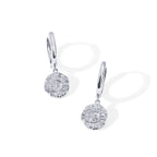 PAVOI 925 Sterling Silver Dainty Huggie Earrings for Women, White Gold